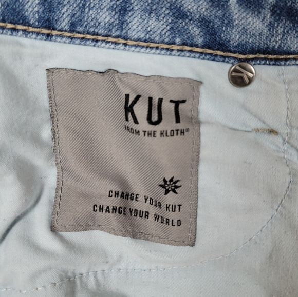 Kut From The Kloth Kelsey Fab Ab Ankle Flare Jeans Size 2 - Picture 7 of 10